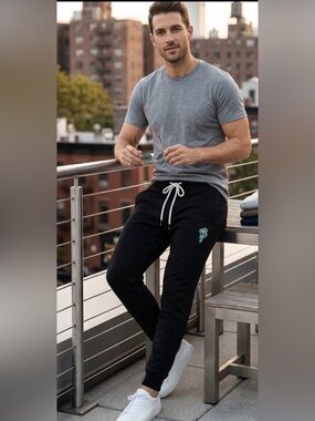 GOAT USA Core Urban Men's Black Drawstring Joggers - Comfortable Everyday Wear